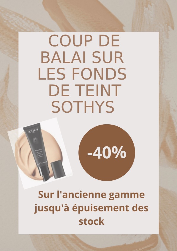 Promotion fonds de teint sothys - institut de beauté Nantes - les 2 Moiselles de Launay